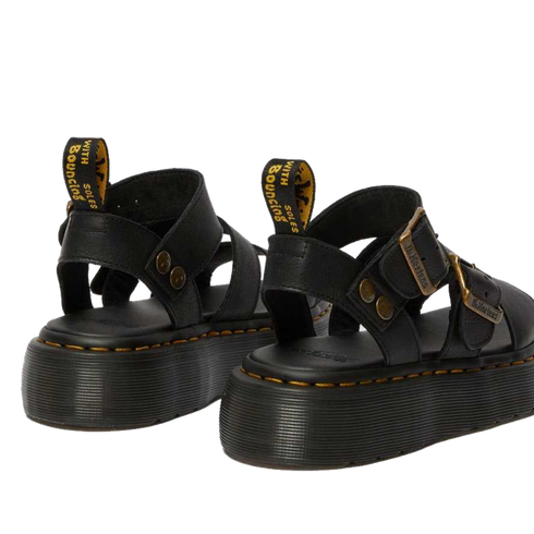 Dr Martens Gryphon Quad Chunky Pisa Leather Sandal Black